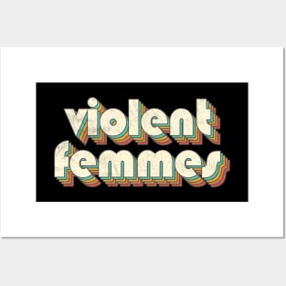 Vintage Violent Rainbow Letters Distressed Style Posters and Art